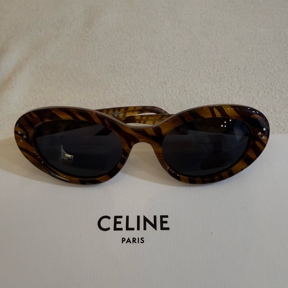 Celine Cat-Eye Tiger Print Sunglasses main image 13